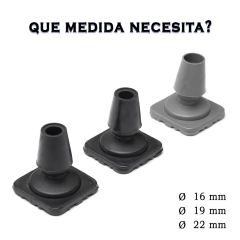 Regatón Cuadrado De Goma 19 mm Para Bastones Massuar - Storeweb. Tienda de Salud