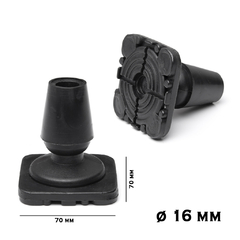Regatón Taco Cuadrado 16 Mm - comprar online