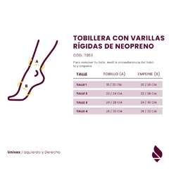 Tobillera con Varillas Rígidas de Neoprene DEMA - Storeweb. Tienda de Salud