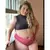 Calcinha Fio Duplo Plus Size Lateral Larga Cós Alto Com Renda REF 08975 (Tamanho 52)