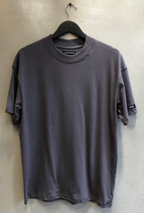 REMERA OVERSIZE GRIS OSCURO - comprar online