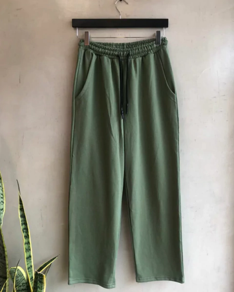 JOGGIN RECTO RÚSTICO VERDE