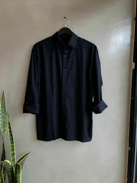 CAMISA POPLIN BLACK