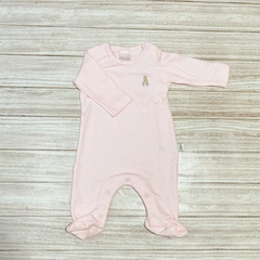 Osito en algodón desagujado rosa bebé