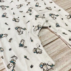 Pijama con capucha conejitos Celeste - comprar online