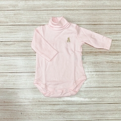 Body polera de algodón desagujado rosa