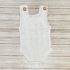 Body tejido diseño caladito blanco