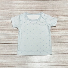Remera huellitas celeste