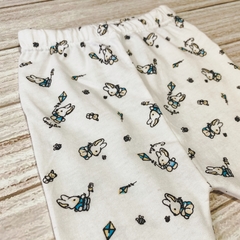 Pijama remera + ranita conejos celeste - comprar online