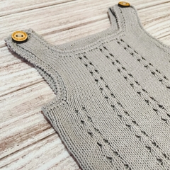 Body tejido diseño caladito gris - comprar online
