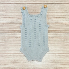 Body tejido diseño caladito celeste