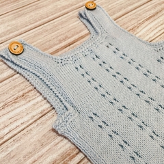 Body tejido diseño caladito celeste - comprar online