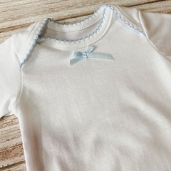 Body corte americano de algodón con Celeste - comprar online