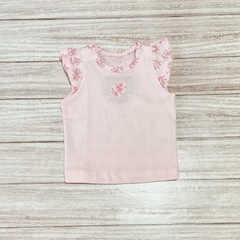 Musculosa rosa pálido Bordada