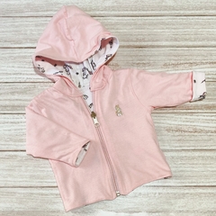 Campera reversible conejitos rosa