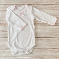 Body corte americano de algodón con Rosa