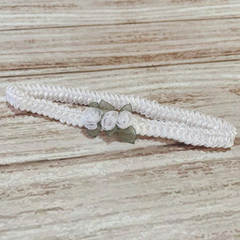 vincha tocado blanca & pimpollitos