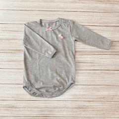 Body gris melange aplique rositas