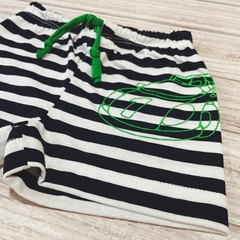 Short rayado azul marino y blanco - comprar online