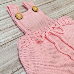 Jardinero tejido rosa bebé - comprar online
