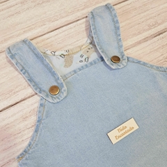 jardinero de jeans en celeste - comprar online