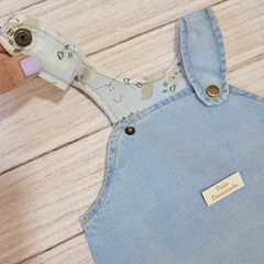 jardinero de jeans en celeste - Nido Encantado - Tienda de Bebés Online