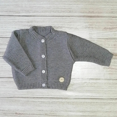 saquito tejido corte bomber en gris