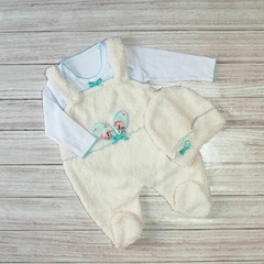 jardinero de peluche soft natural con aqua