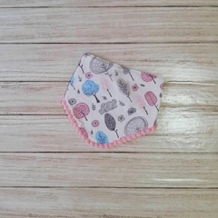 babero bandana bosque rosa