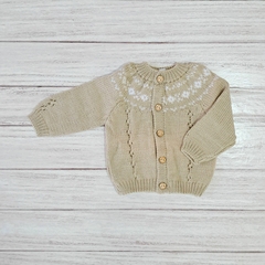Saco con guarda tejido beige