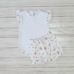 conjunto flores lila en pima