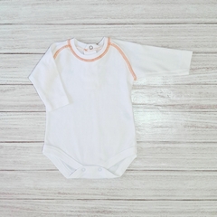 Body blanco con borde en naranja