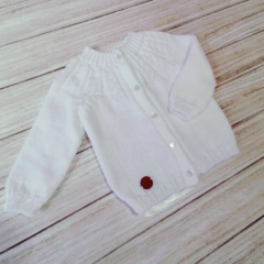 Saco Tejido Ochitos en el Cuello Blanco - comprar online