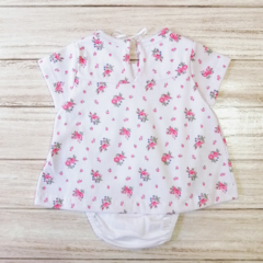 Vestido Manga Corta Floreado - comprar online