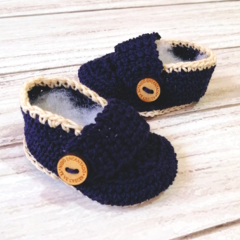 Mocasines Tejidos Azul Marino
