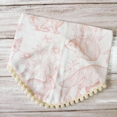 Babero Bandana Dibus Rosa Pastel