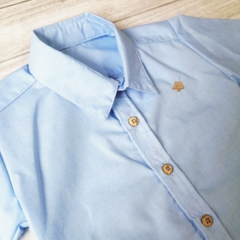 Camisa Manga Corta Celeste - comprar online