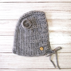 Capotita tejida de lana en Gris