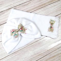 Set Blanco - Moño Flores