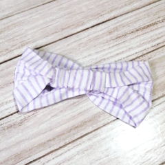 Vincha de algodón Rayadita Lila - comprar online