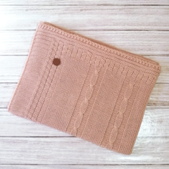 Manta Tejida En rosa Vintage
