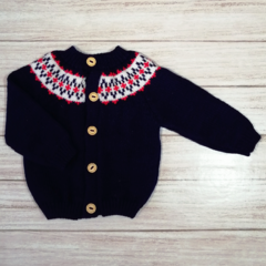 Saco Tejido con Guarda azul-rojo-blanco