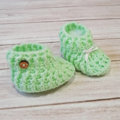 Escarpines tejidos a mano en Aqua - comprar online