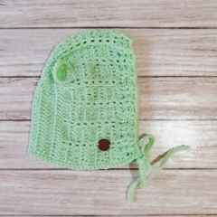 Capotita tejida de lana en Aqua