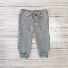 Babucha lisa tejida gris