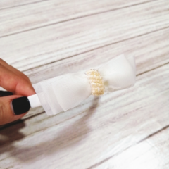 vincha rígida con moño en natural - comprar online