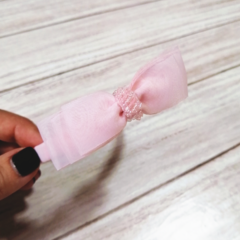 vincha rígida con moño en rosa - comprar online
