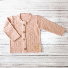 saco tejido en rosa vintage
