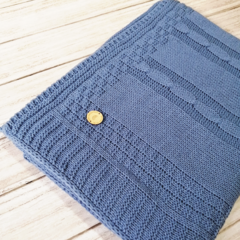 manta tejida blue jeans - comprar online