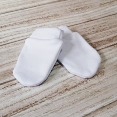 mitones blancos en algodón